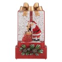 Clayre & Eef Weihnachtsdekoration mit LED-Beleuchtung und Musik Geschenk 10x6x18 cm / 3xAAA Rot Kunststoff