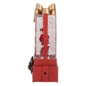 Clayre & Eef Weihnachtsdekoration mit LED-Beleuchtung und Musik Geschenk 10x6x18 cm / 3xAAA Rot Kunststoff