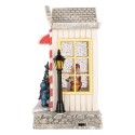 Clayre & Eef Christmas Decoration with LED Lighting and Music House 16x12x23 cm / 3xAA White Plastic