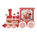 Clayre & Eef Christmas Decoration with LED Lighting and Music Train 31x10x17 cm / 3xAA Red Plastic