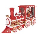 Clayre & Eef Christmas Decoration with LED Lighting and Music Train 31x10x17 cm / 3xAA Red Plastic