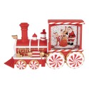 Clayre & Eef Christmas Decoration with LED Lighting and Music Train 31x10x17 cm / 3xAA Red Plastic