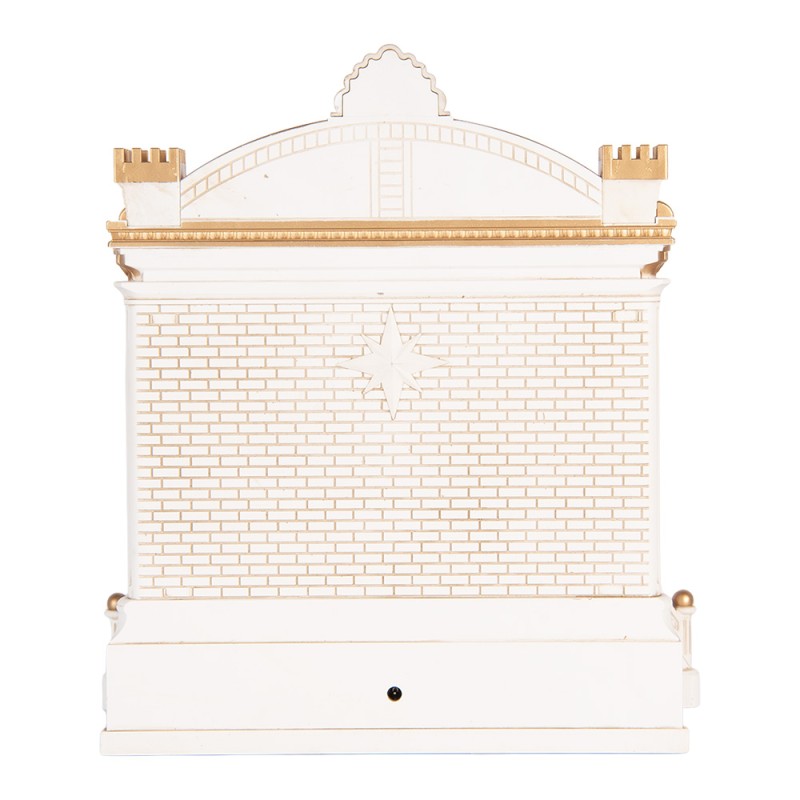 Clayre & Eef Christmas Decoration with LED Lighting and Music 22x11x23 cm / 3xAA Red Plastic