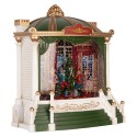 Clayre & Eef Christmas Decoration with LED Lighting and Music 22x11x23 cm / 3xAA Green Plastic