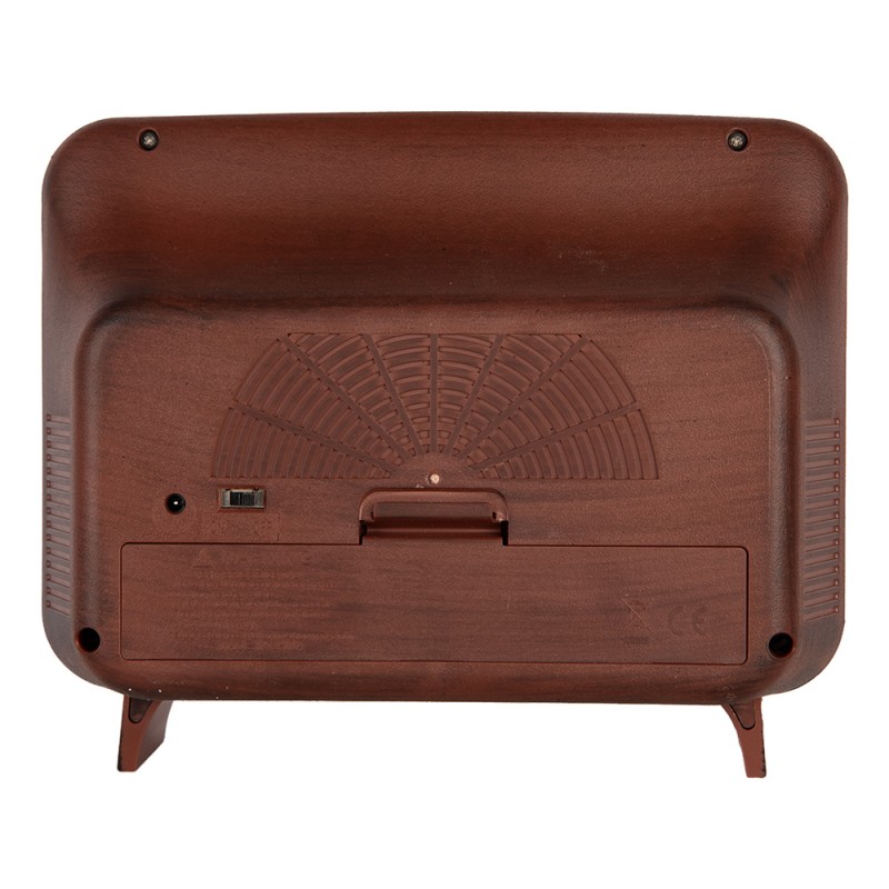 Clayre & Eef Christmas Decoration with LED Lighting and Music 21x12x17 cm / 3xC Brown Plastic