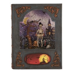 Clayre & Eef Halloween Decoration Books 17x7x22 cm / 3xAA Grey Plastic