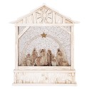 Clayre & Eef Weihnachtsdekoration mit LED-Beleuchtung und Musik 22x7x25 cm / 3xAA Weiß Kunststoff