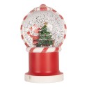 Clayre & Eef Kerstdecoratie met LED-verlichting en muziek 12x11x20 cm / 3xAA Rood Kunststof