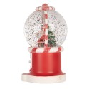Clayre & Eef Kerstdecoratie met LED-verlichting en muziek 12x11x20 cm / 3xAA Rood Kunststof