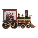 Clayre & Eef Christmas Decoration with LED Lighting and Music Train 31x10x17 cm / 3xAA Red Plastic