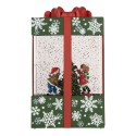 Clayre & Eef Christmas Decoration with LED Lighting and Music Gift 12x7x20 cm / 3xAA Green Plastic