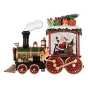 Clayre & Eef Christmas Decoration with LED Lighting and Music Train 31x10x24 cm / 3xAA Red Plastic