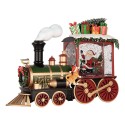Clayre & Eef Christmas Decoration with LED Lighting and Music Train 31x10x24 cm / 3xAA Red Plastic