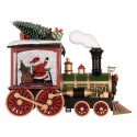Clayre & Eef Christmas Decoration with LED Lighting and Music Train 31x10x24 cm / 3xAA Red Plastic