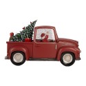 Clayre & Eef Decorazione natalizia con illuminazione a LED e musica Auto 28x12x15 cm / 3xAA Rosso Plastica