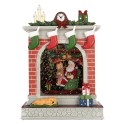 Clayre & Eef Christmas Decoration with LED Lighting and Music 18x10x25 cm / 3xAA Red Plastic