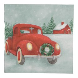 Clayre & Eef Servetten Papier Set van 20 33x33 cm Groen Papier