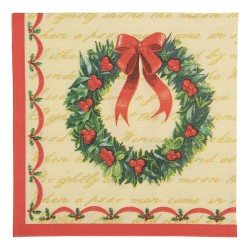 Clayre & Eef Servetten Papier Set van 20 33x33 cm Geel Papier