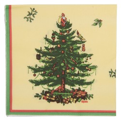 Clayre & Eef Servetten Papier Set van 20 33x33 cm Geel Papier