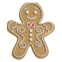 Clayre & Eef Servetten Papier Set van 20 Gingerbread man Bruin Papier