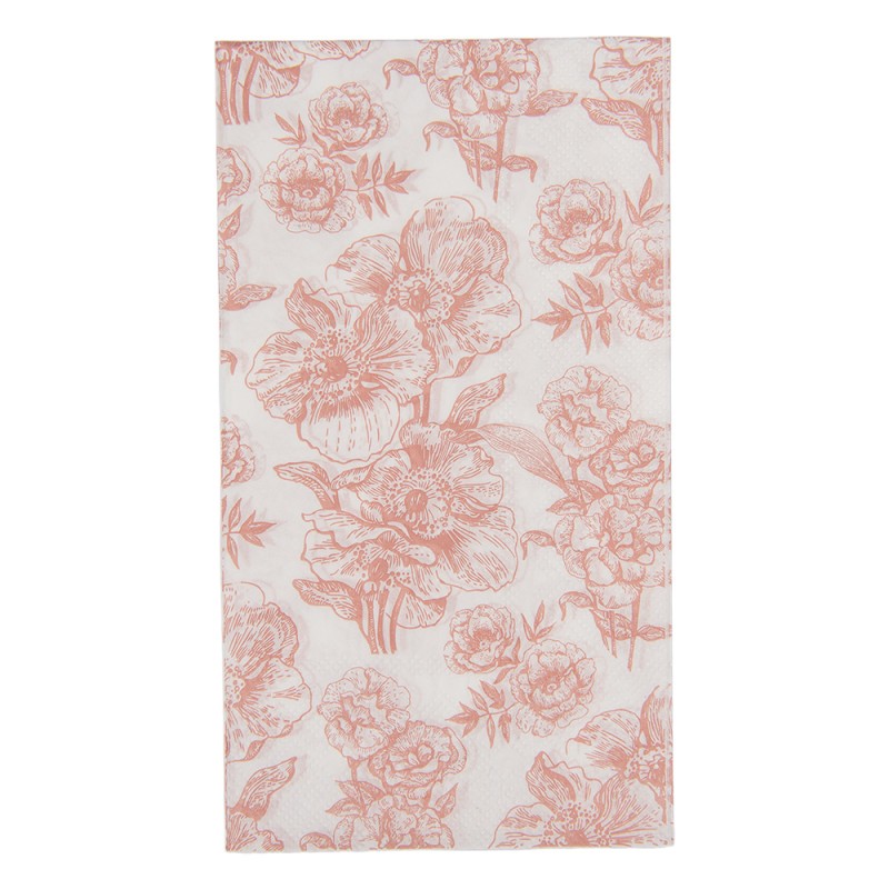 Clayre & Eef Servetten Papier Set van 20 33x33 cm Wit Papier