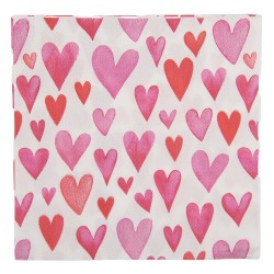 Clayre & Eef Servetten Papier Set van 20 33x33 cm Wit Papier