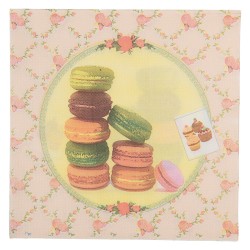 Clayre & Eef Servetten Papier Set van 20 33x33 cm Roze Papier