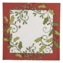 Clayre & Eef Servietten Papier 20er Set 33x33 cm Weiß Papier