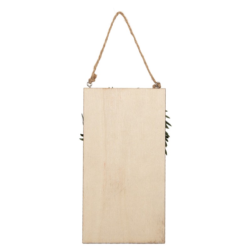 Clayre & Eef Weihnachtsanhänger 8x1x15 cm Weiß Holz