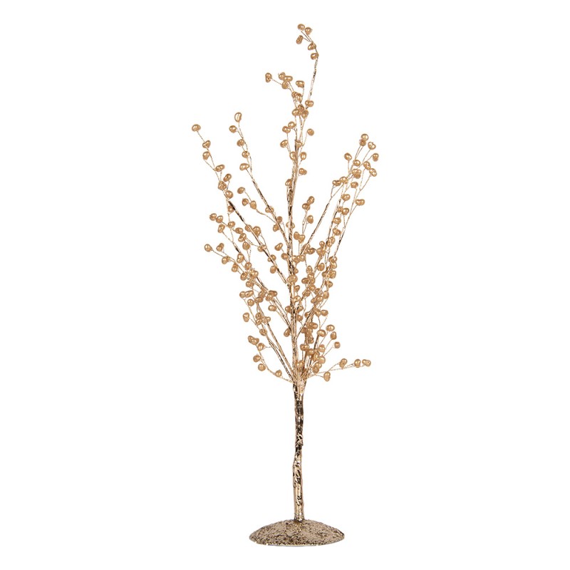 Clayre & Eef Decorazione Albero 9x9x46 cm Color oro Metallo