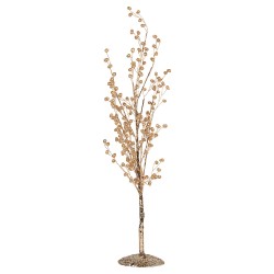 Clayre & Eef Decorazione Albero 9x9x46 cm Color oro Metallo
