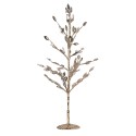 Clayre & Eef Decoration Tree 9x9x50 cm Silver colored Metal