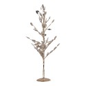 Clayre & Eef Decoration Tree 9x9x50 cm Silver colored Metal