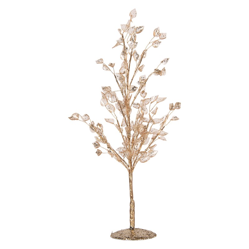 Clayre & Eef Decorazione Albero 9x9x45 cm Color oro Metallo