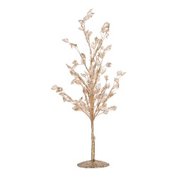 Clayre & Eef Decorazione Albero 9x9x45 cm Color oro Metallo