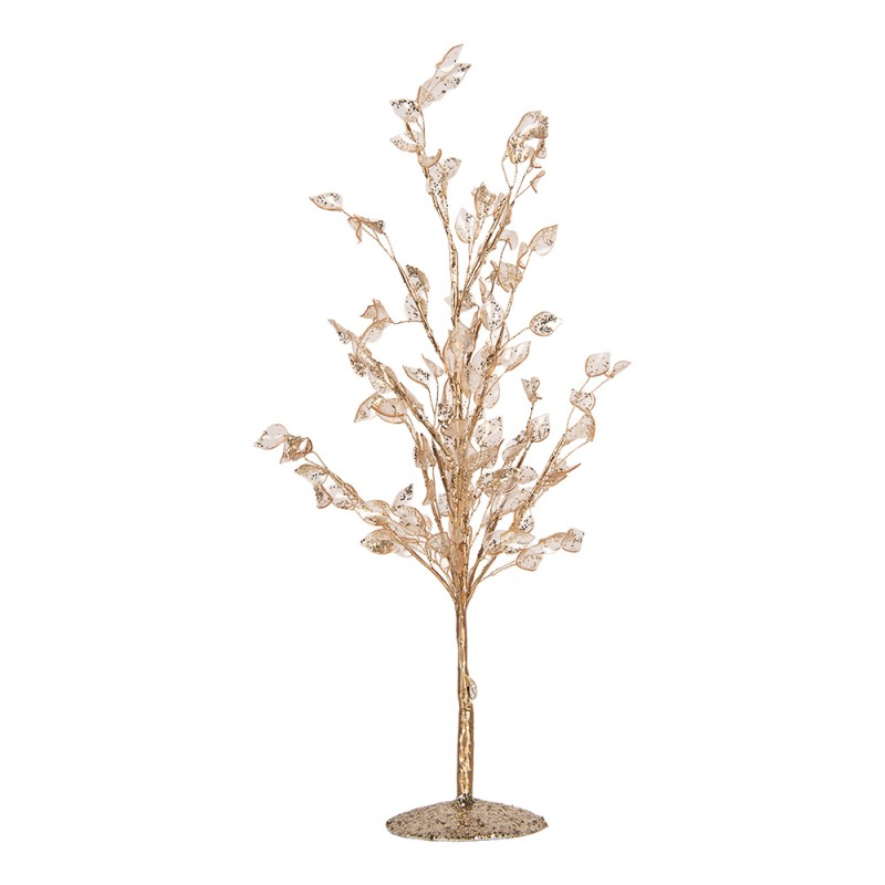 Clayre & Eef Decorazione Albero 9x9x45 cm Color oro Metallo