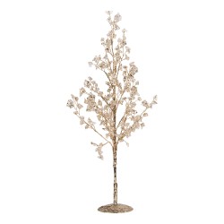 Clayre & Eef Dekoration Baum 9x9x50 cm Goldfarbig Metall