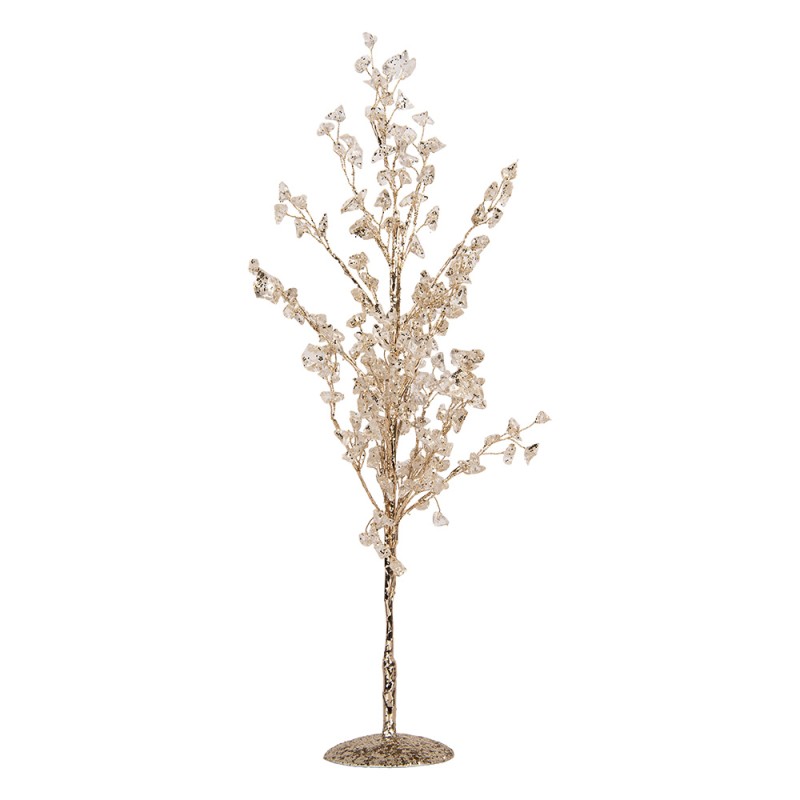 Clayre & Eef Dekoration Baum 9x9x50 cm Goldfarbig Metall