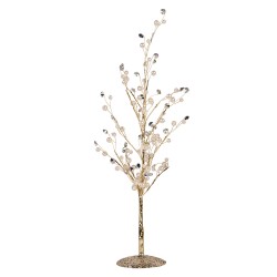 Clayre & Eef Decoratie Boom 9x9x46 cm Goudkleurig Metaal