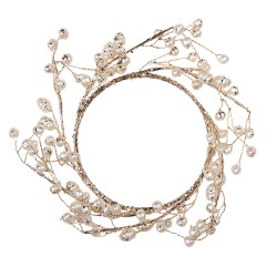 Clayre & Eef Wreath Ø 17x2 cm Gold colored Metal