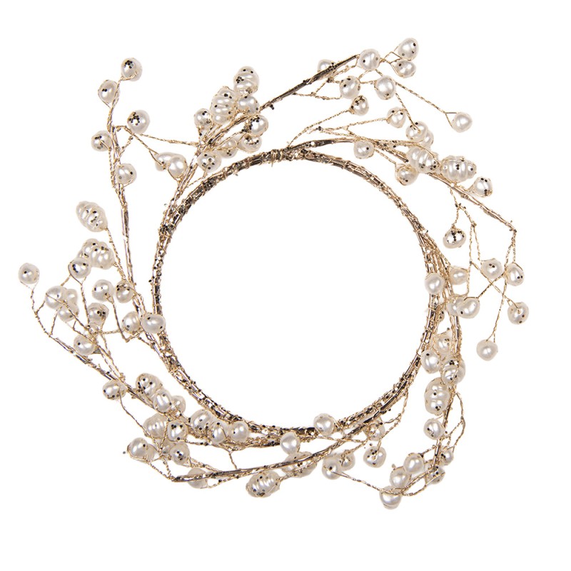 Clayre & Eef Wreath Ø 17x2 cm Gold colored Metal