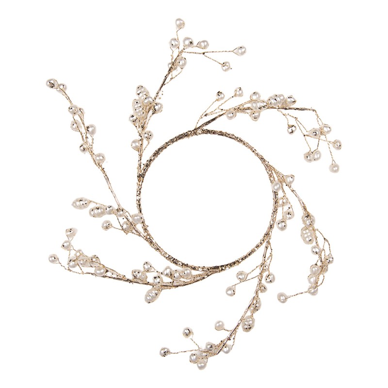 Clayre & Eef Wreath Ø 17x2 cm Gold colored Metal