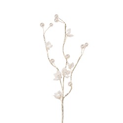 Clayre & Eef Dekoration Ast 4x4x40 cm Weiß Kunststoff