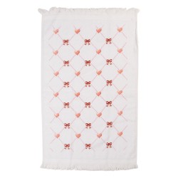 Clayre & Eef Asciugamano per ospiti 40x66 cm Bianco Cotone