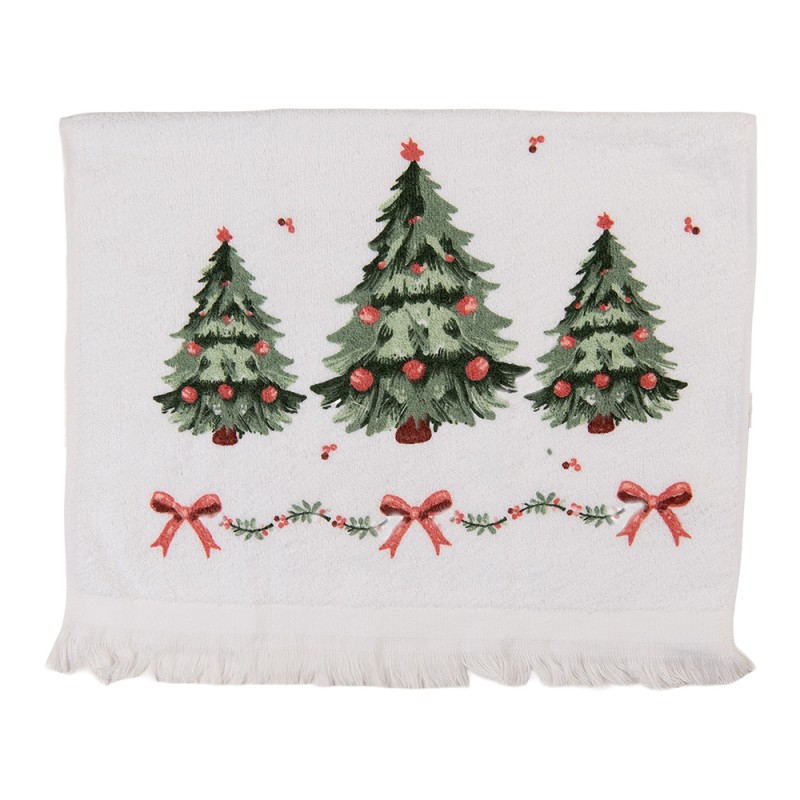 Clayre & Eef Guest Towel 40x66 cm White Cotton