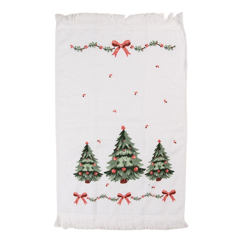 Clayre & Eef Guest Towel 40x66 cm White Cotton