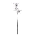 Clayre & Eef Decorative Branch Butterfly 10x10x65 cm White Textile
