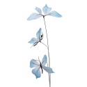 Clayre & Eef Ramo di decorazione Farfalla 10x10x65 cm Blu Tessuto