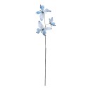 Clayre & Eef Branche décoration Papillon 10x10x65 cm Bleu Textile