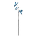 Clayre & Eef Decorative Branch Butterfly 10x10x65 cm Blue Textile